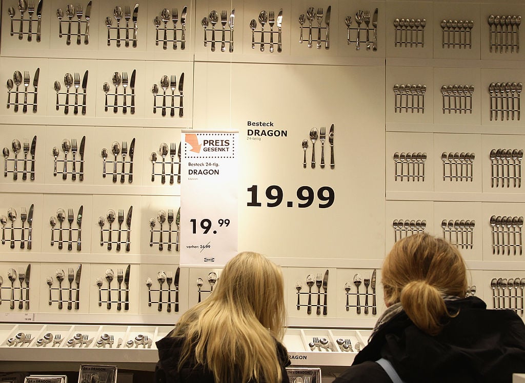 Customers stroll during a store opening at the 4th Ikea chain store in Berlin