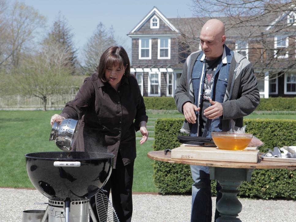 Ina Garten prepares the grill