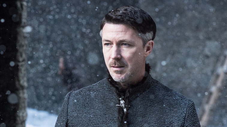 Littlefinger stands in the snow. Littlefinger stands in the snow.