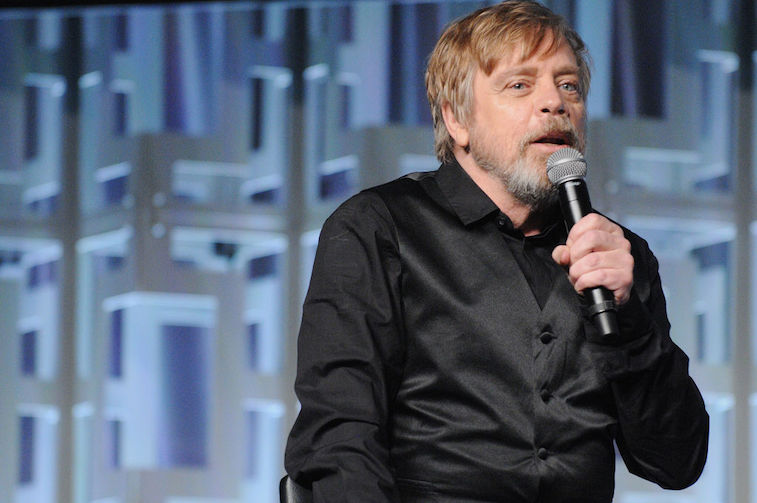 Mark Hamill speaking at the 2017 Star Wars Celebration Day Mark Hamill speaking at the 2017 Star Wars Celebration Day