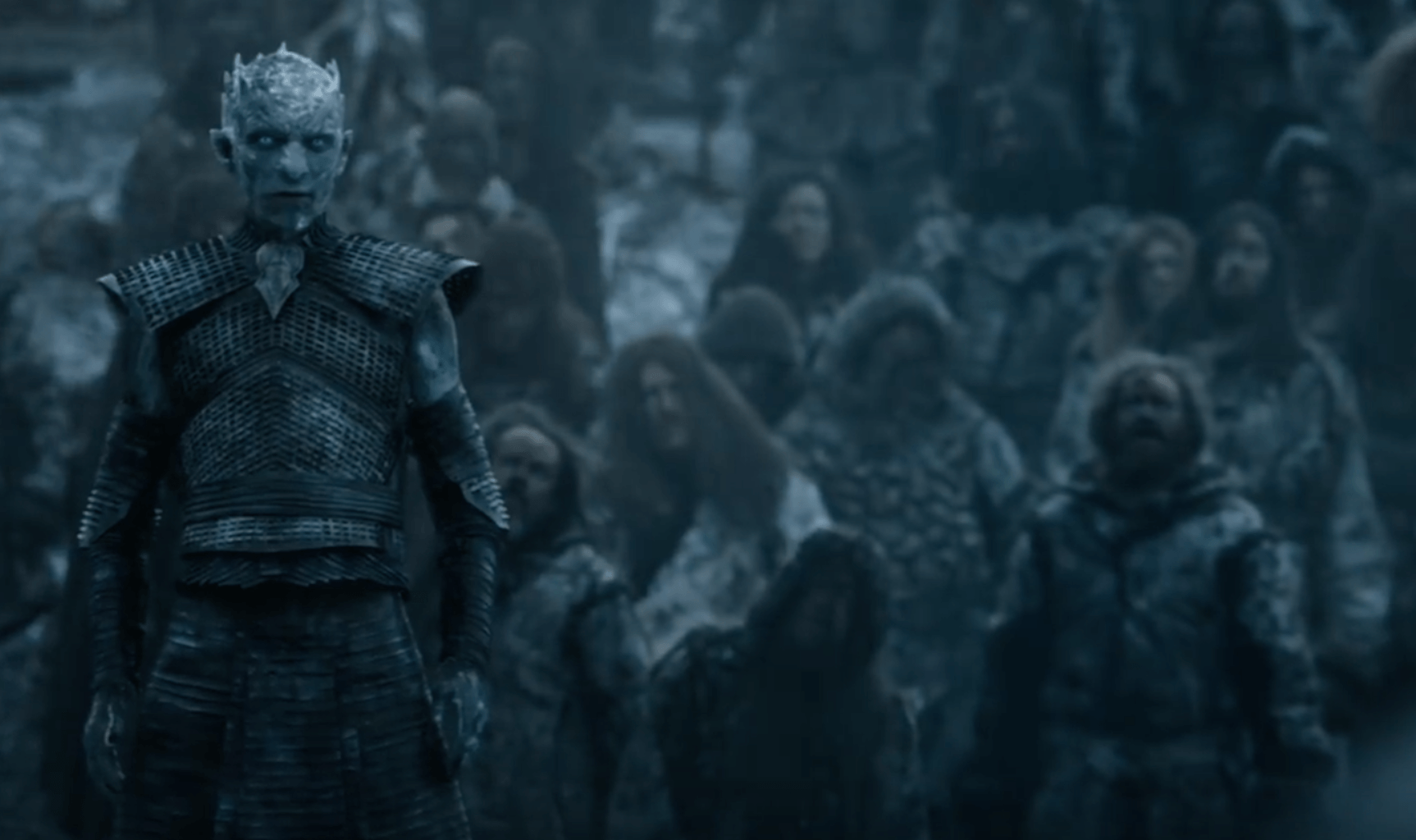 Night King standing in front of his army Night King standing in front of his army