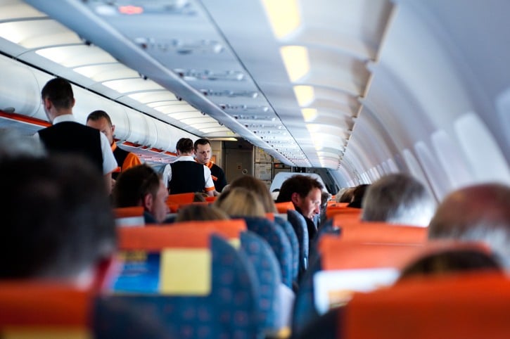 Flight crew and passengers on board