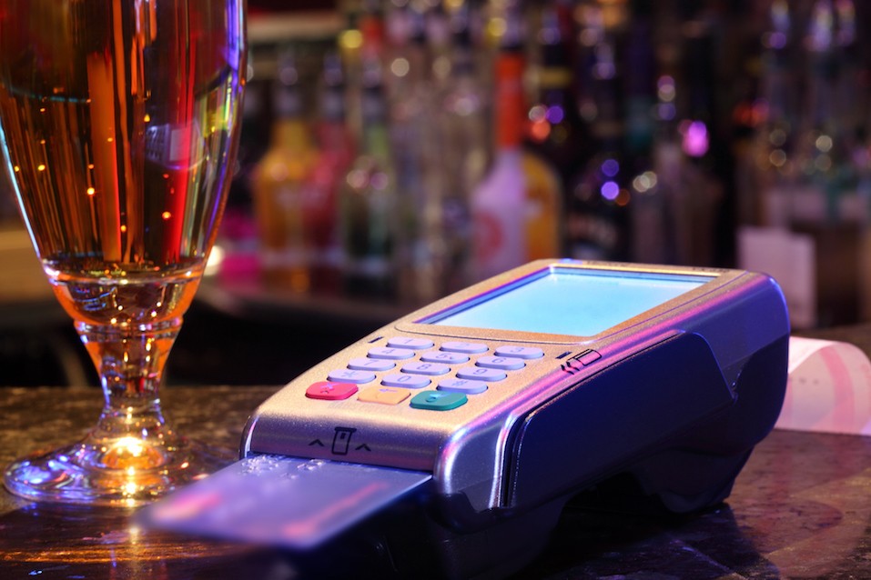 using credit card at bar