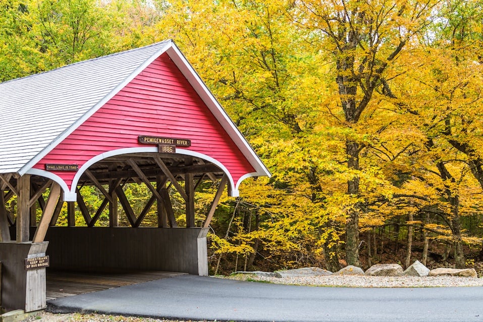 Pemigewasset river covered bridge