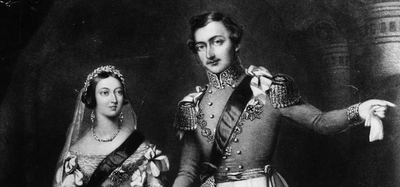 Prince Albert and Queen Victoria black and white