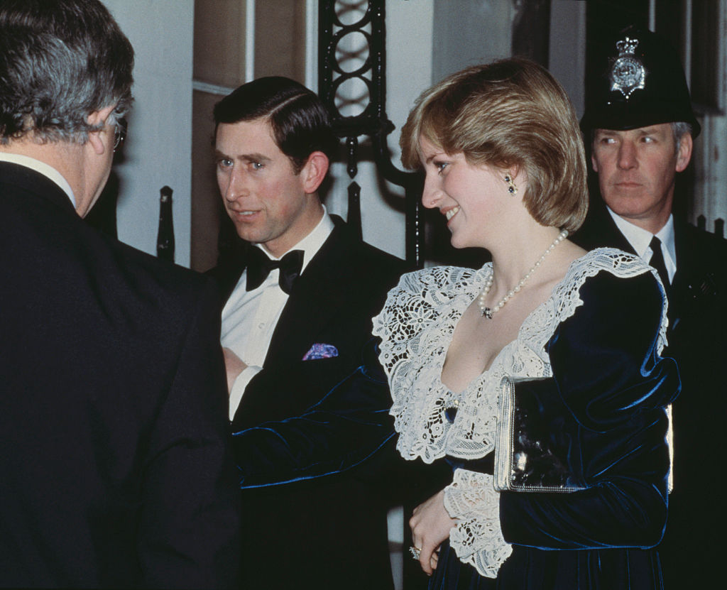 Princess Diana and Prince Charles seen attending a dinner for the British Film Institute. Princess Diana and Prince Charles seen attending a dinner for the British Film Institute.
