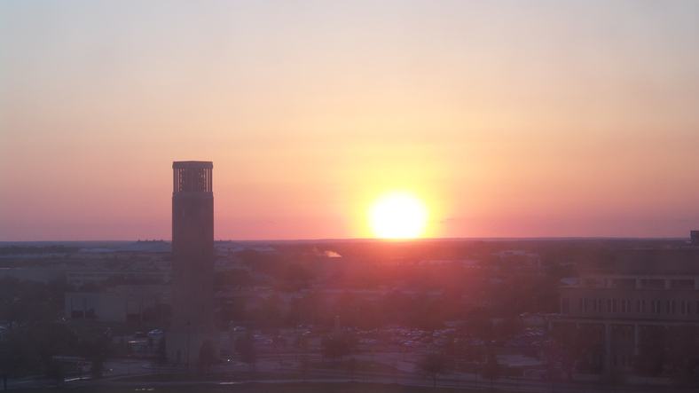 Texas A&M Campus taken during sunset