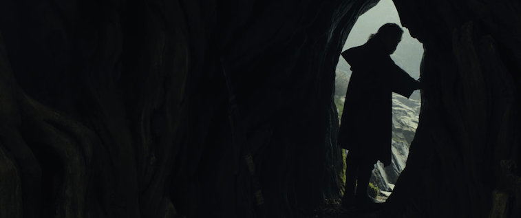 Luke Skywalker talks to a mysterious figure in 'The Last Jedi'. 