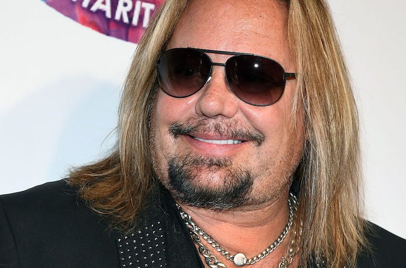 Vince Neil smiles at the paparazzi at a Criss Angel HELP Charity Event in 2016. Vince Neil smiles at the paparazzi at a Criss Angel HELP Charity Event in 2016.