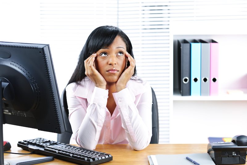 sad businesswoman