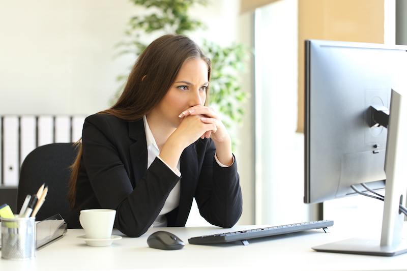 businesswoman at computer