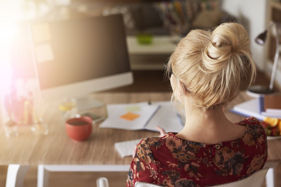 woman working