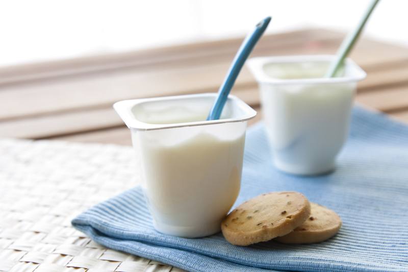 two yogurts