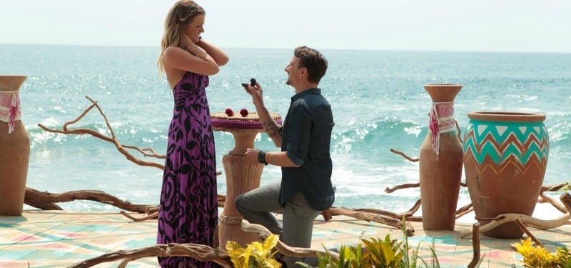 Evan proposes to Carly in Bachelor in Paradise. Evan proposes to Carly in Bachelor in Paradise.