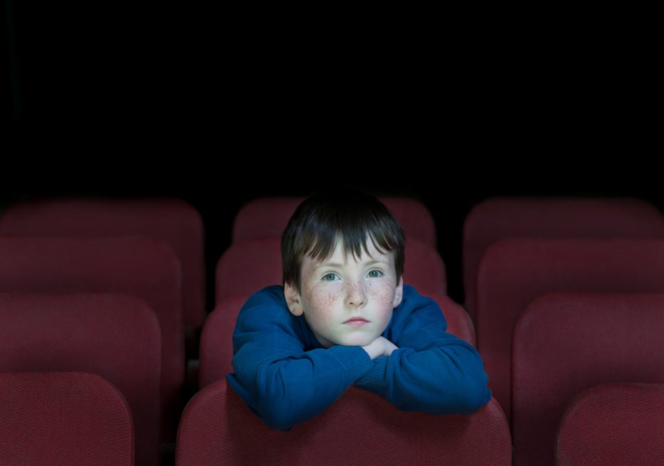 children in retro cinema