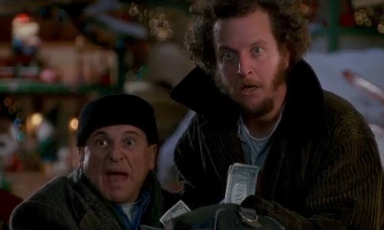 Harry and Marv, experts in both robbery and burglary, in the movie 'Home Alone' 
