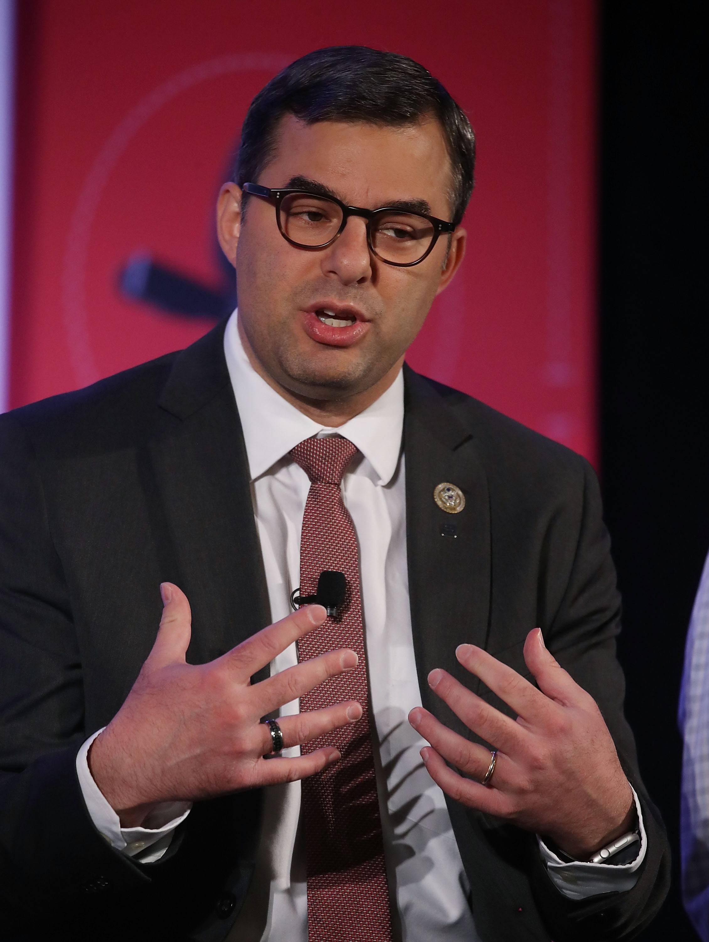 Justin Amash speaking to Politico hosts