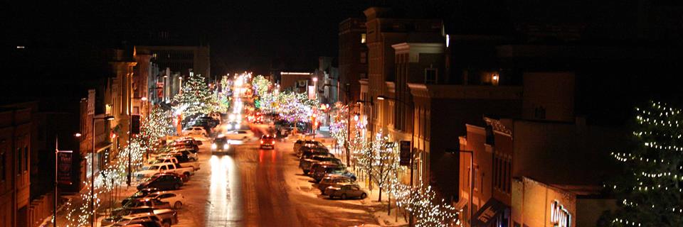 A night scene in Lawrence