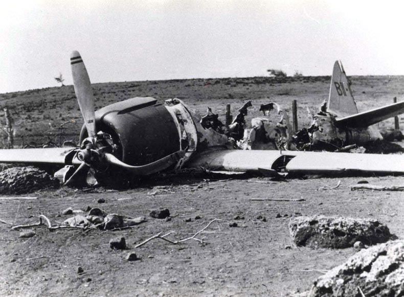 Plane crash during WWII