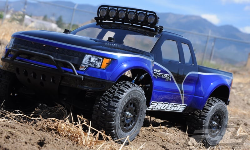 View of Ford Raptor with off-road light bar