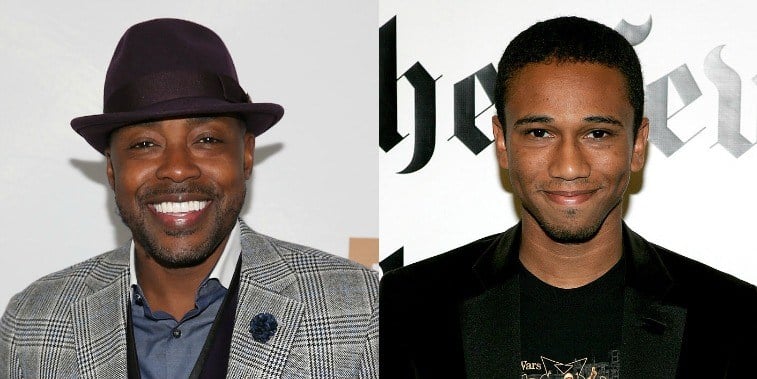 Will Packer and Aaron McGruder smile at cameras