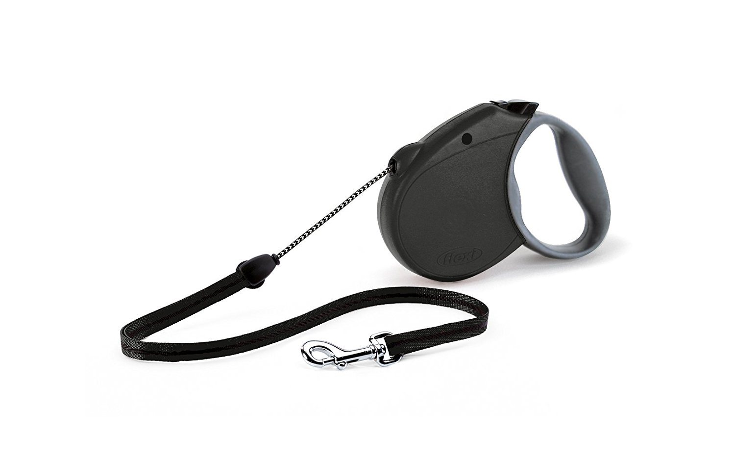 Black retractable cord dog leash