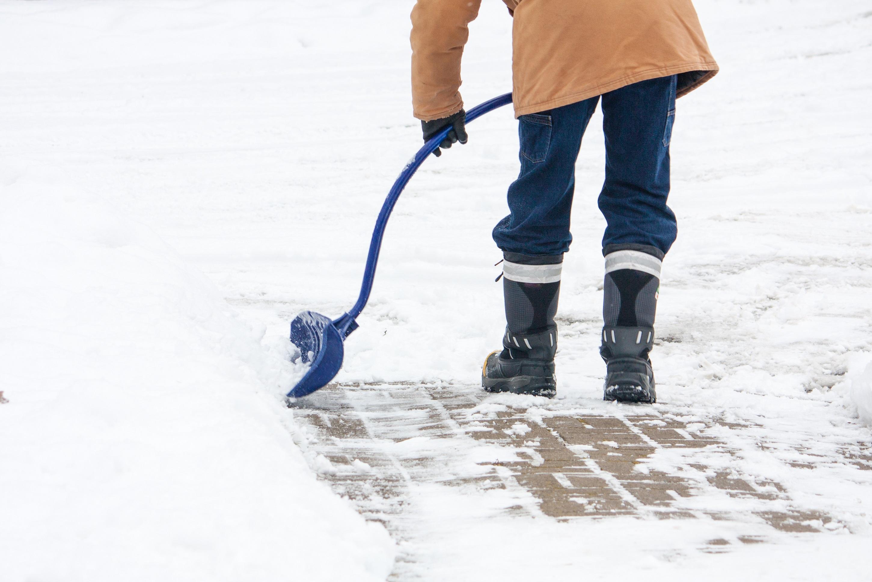 Man shoveling snow