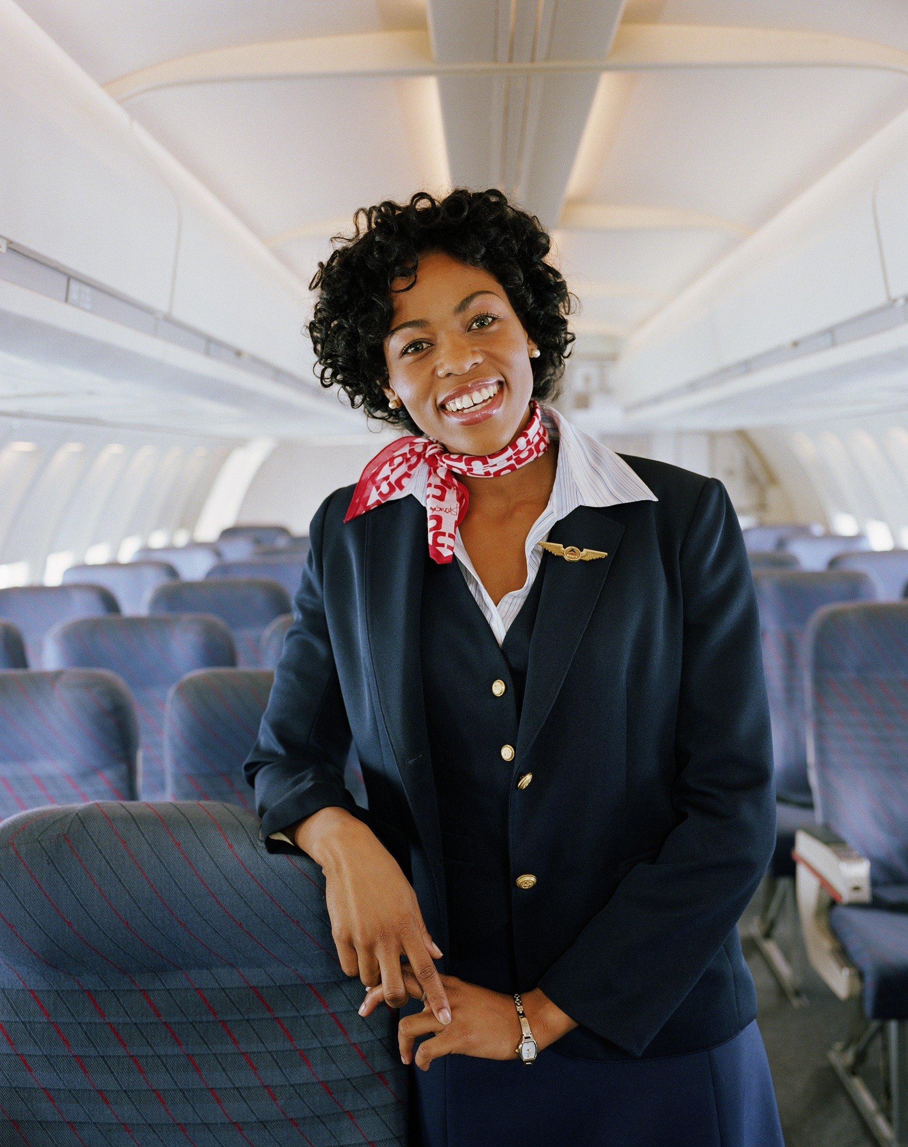 Woman flight attendant