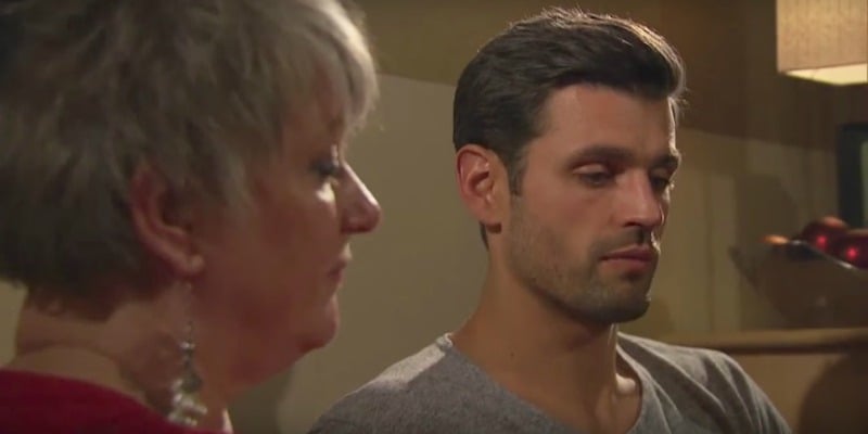 Peter looks down while sitting next to a woman on The Bachelorette Peter looks down while sitting next to a woman on The Bachelorette