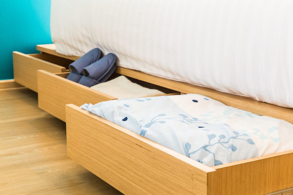 three drawers under the bed