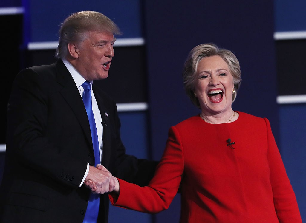 Donald Trump and Hillary Clinton at debate Donald Trump and Hillary Clinton at debate
