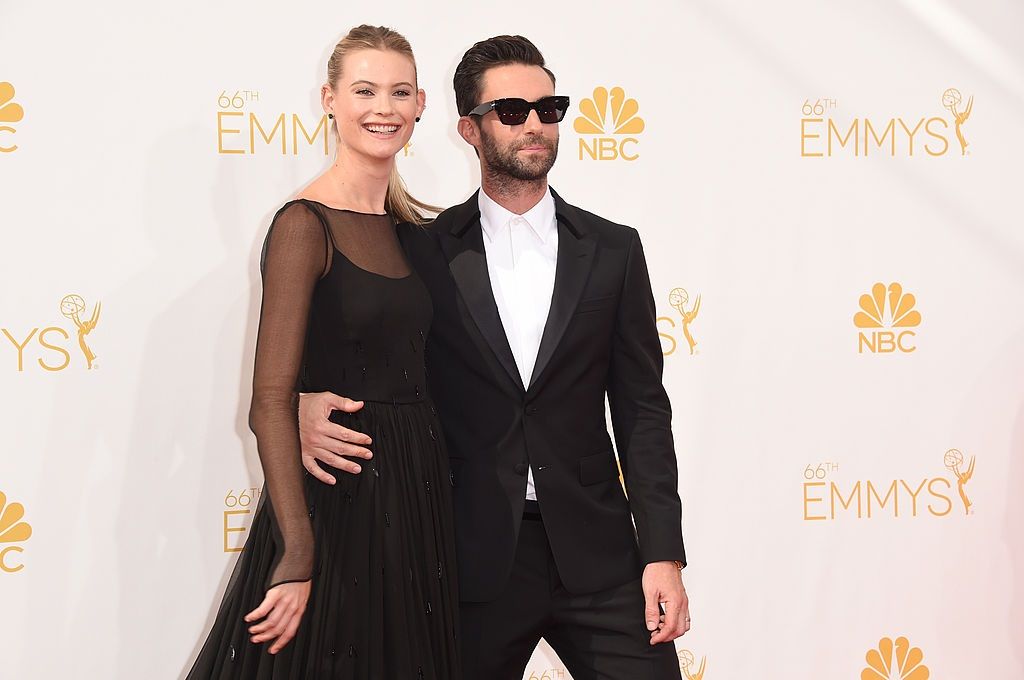 Adam Levine and Behati Prinsloo in 2014 Singer Adam Levine and model Behati Prinsloo