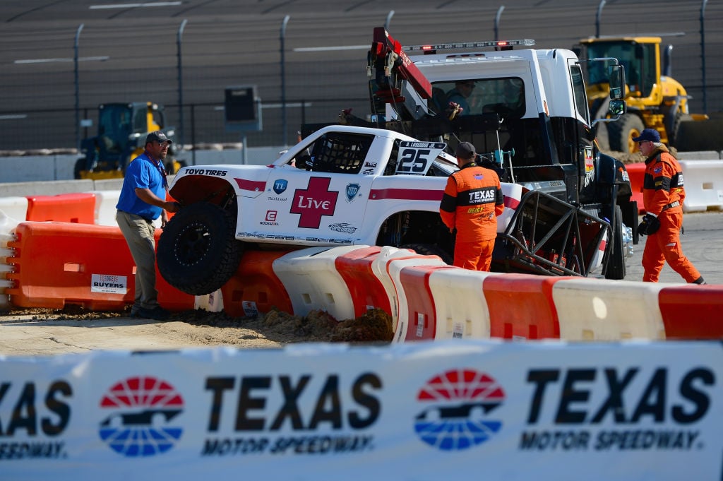Arie Luyendyk Jr. helped after crashing Arie Luyendyk Jr. is helped after crashing