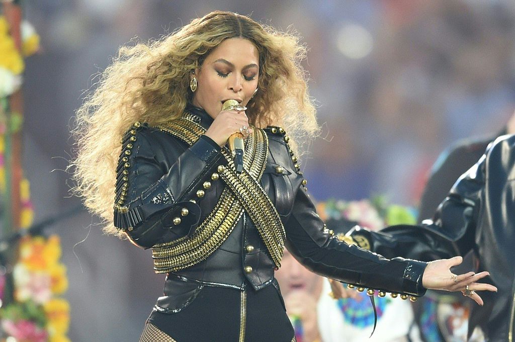 Beyoncé performs during Super Bowl 50 in 2016.