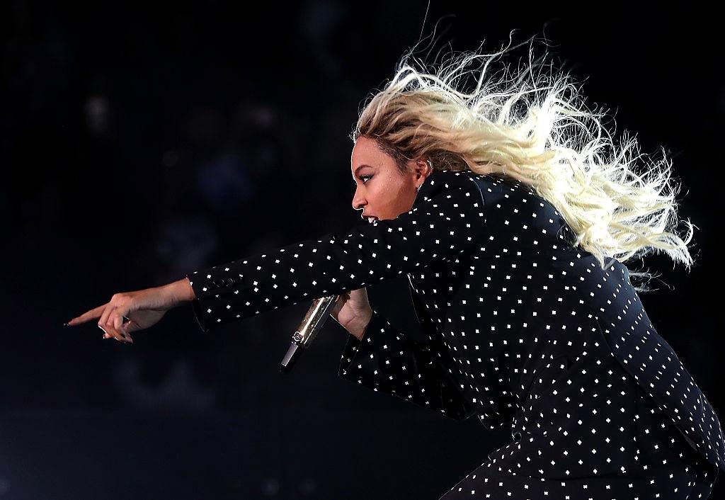 Beyonce performs at a Get Out The Vote Concert