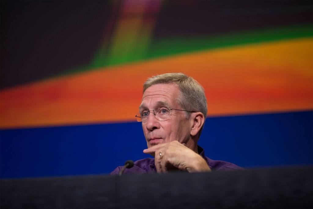 Cassini project manager Earl Maize at a news conference on Sept. 13, 2017. Cassini project manager Earl Maize attends a news conference