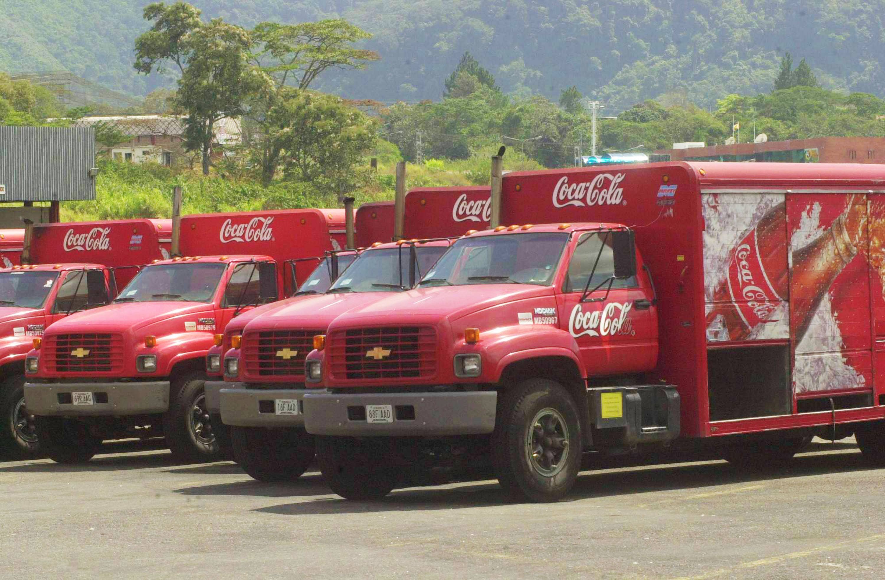 Coca-Cola delivery trucks