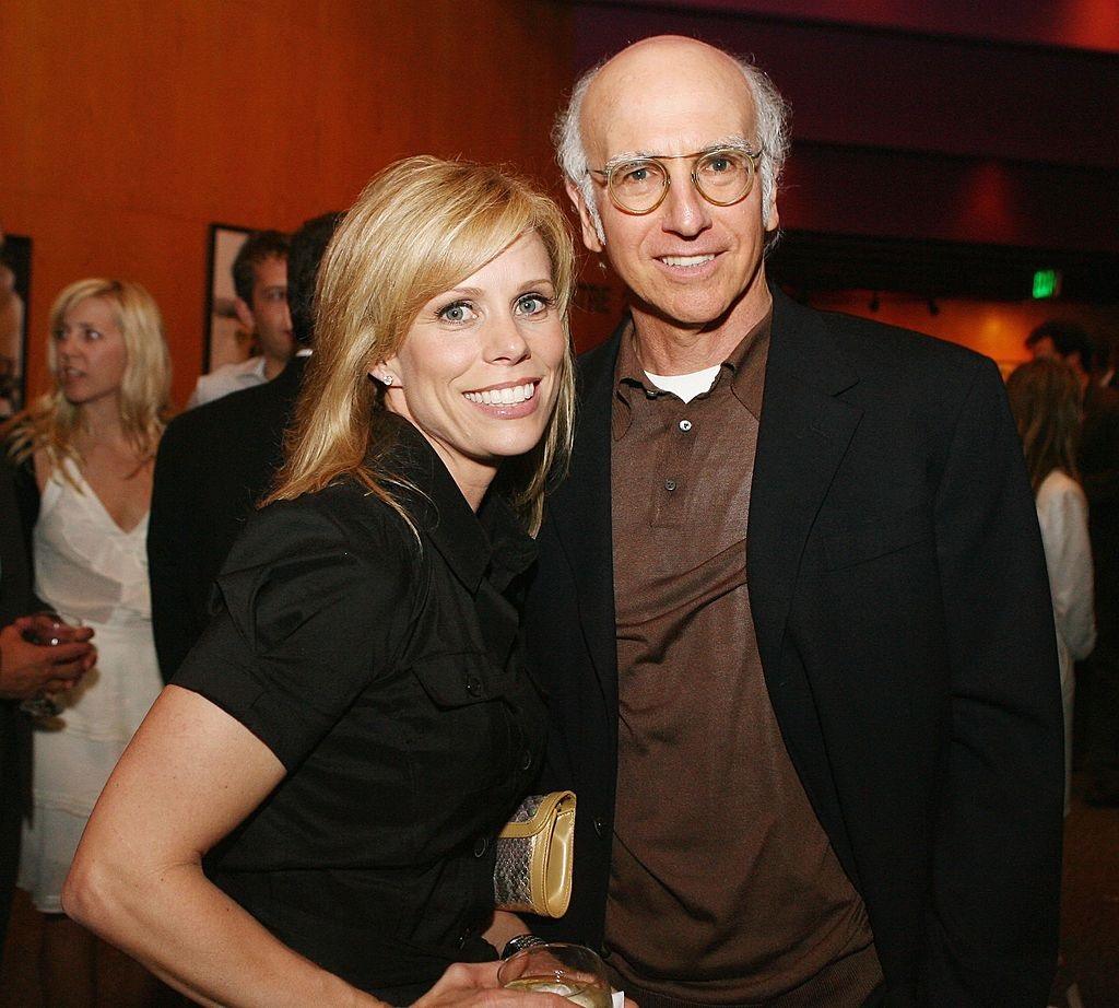 Actors Cheryl Hines and Larry David