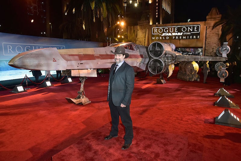 Dave Filoni stands on the red carpet at The World Premiere Of Rogue One: A Star Wars Story Dave Filoni stands on the red carpet at The World Premiere Of Rogue One: A Star Wars Story