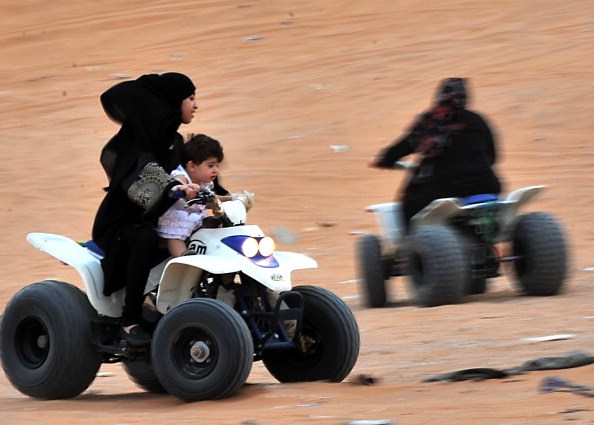 saudi girl on an ATV Saudi girl driving an ATV