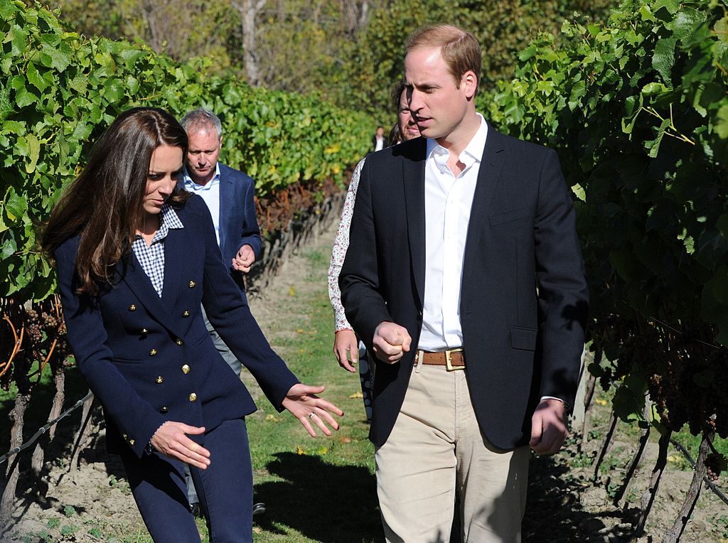 Kate Middleton and Prince William in a Queenstown garden.
