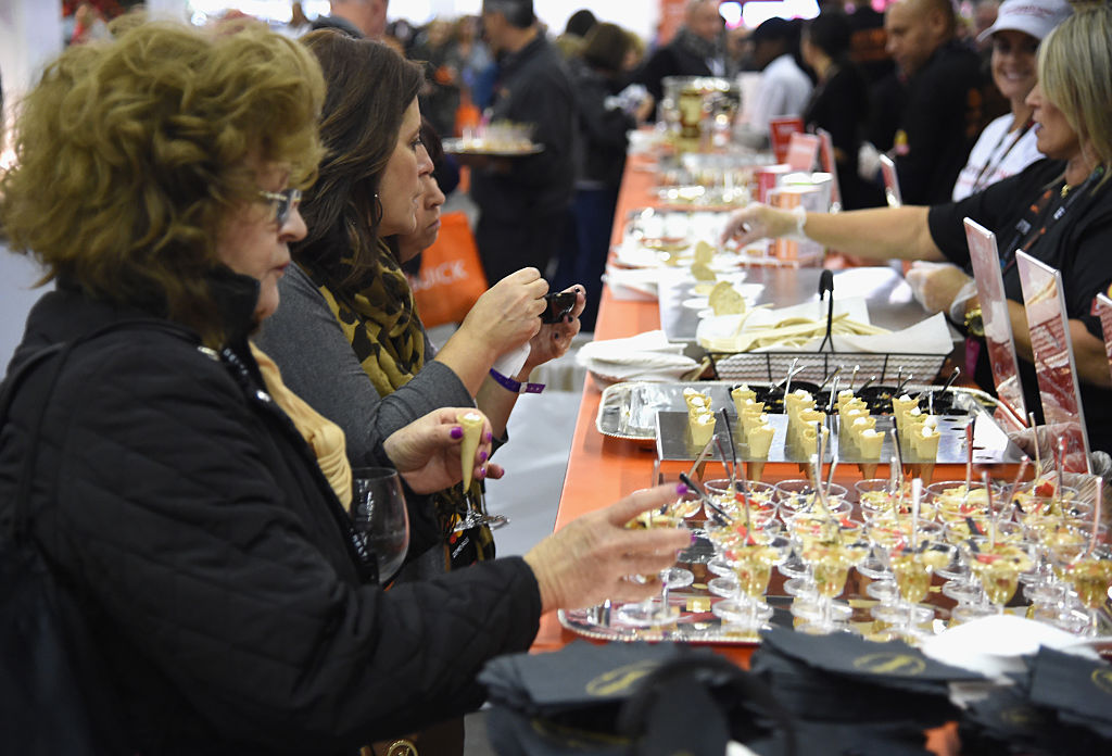 Samples at a food festival
