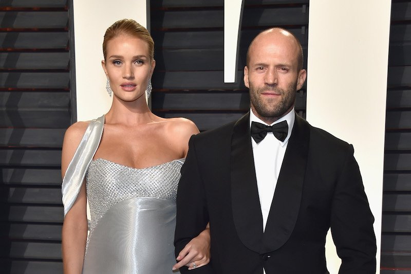 Model-actor Rosie Huntington-Whiteley (L) and actor Jason Statham attend the 2017 Vanity Fair Oscar Party hosted by Graydon Carter at Wallis Annenberg Center for the Performing Arts on February 26, 2017 