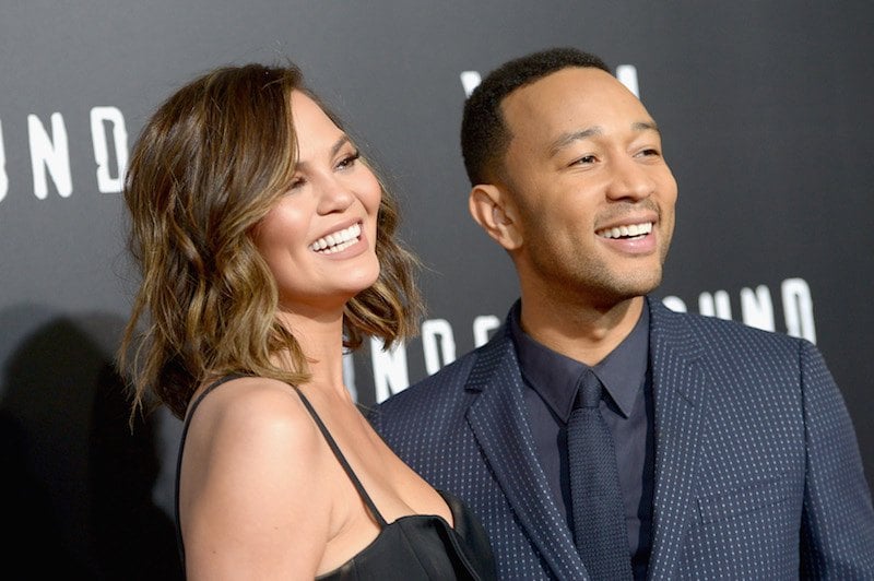 Model Chrissy Teigen (L) and actor/singer/executive producer John Legend attend WGN America's "Underground" Season Two Premiere Model Chrissy Teigen (L) and actor/singer/executive producer John Legend attend WGN America's "Underground" Season Two Premiere