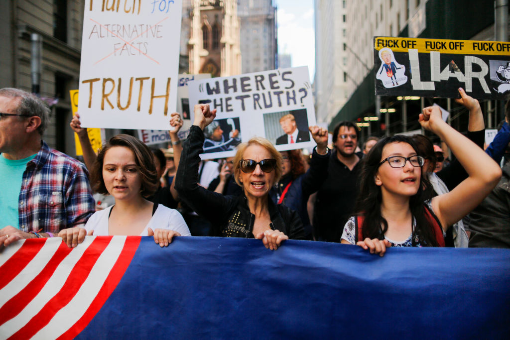 March for Truth protestors