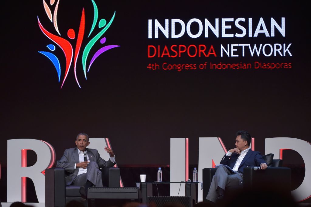 Obama speaking in Indonesia