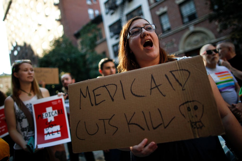 Protestors Rally Against Trumpcare In New York City