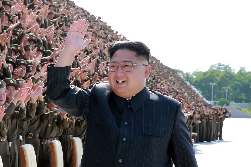 This undated picture released by North Korea's official Korean Central News Agency (KCNA) shows North Korean leader Kim