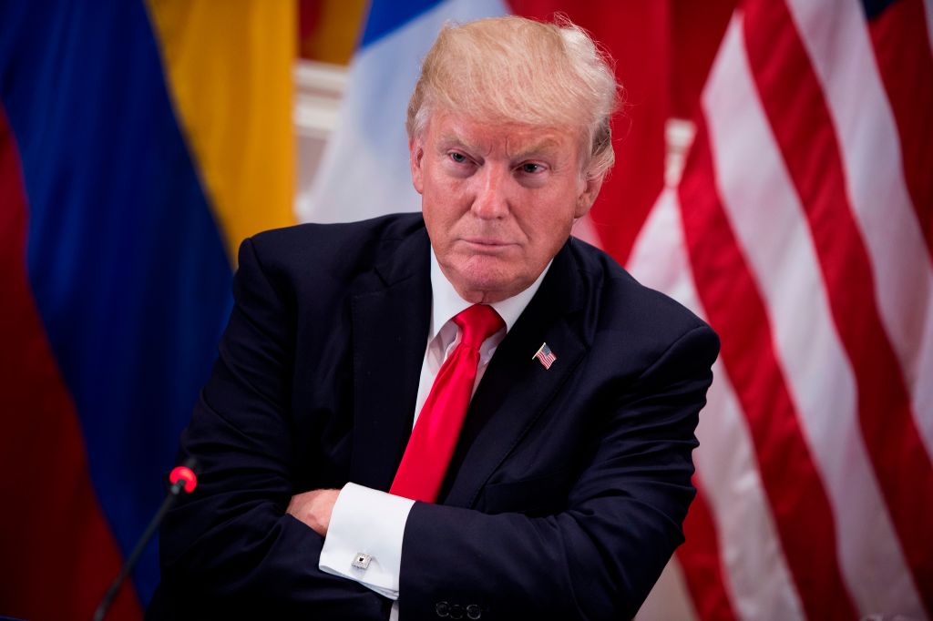 Trump waiting for dinner at the UN