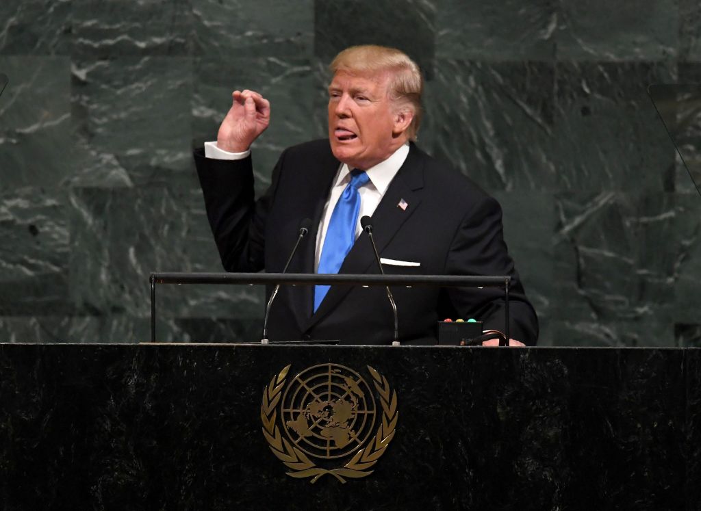 Trump gives his UN speech